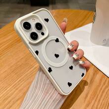 Made From TPU, This Transparent Lightweight Case Features A Bold Black Heart Design For A Stylish And Playful Touch. It Provides Full Coverage For The Camera And Buttons. Available In Multiple Colors. Compatible With 11, 12, 13, 14, 15, 16 Pro Plus ProMax Series. - White - View 8