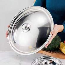 Universal Pot Cover Round Frying Pan Cover Anti-Scalding Knob Visible Wok Pot Lid Cookware Parts Kitchen Accessories