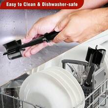 1 Pc Advanced Grinder Tool Meat Grinder Nylon Heat Resistant Manual Handle Hamburger Meat Cutter, Black