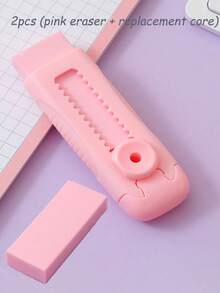 Retractable Push Erasers For Students, Clean, No Residual, Flexible.Suitable For Study, Painting, Office Work. Small And Exquisite, Easy To Carry Back To School, For Middle School Office College Adult Girl And Boy Back To School(Multiple Colors Available),Back To School,School Supplies,School Supplies