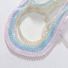 4mm Cuentas de cristal de vidrio facetadas de color recubierto, 6 hebras/bolsa, aproximadamente 720 piezas, cuentas espaciadoras sueltas para hacer joyas, accesorios DIY, pulseras, collares, accesorios de ropa