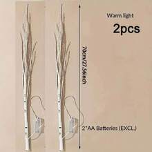 2 szt. 27,95-calowe dekoracyjne lampki LED z gałęzi brzozy, idealne na Halloween, do dekoracji domu, na ścianę, do sypialni, na prezent z okazji ukończenia szkoły, do ogrodu, na Boże Narodzenie, do pokoju, salonu, na stół jadalny, do wazonu, na wesele, do ogrodu, na imprezę, na prezent, na podwórko, na kolację, do baru