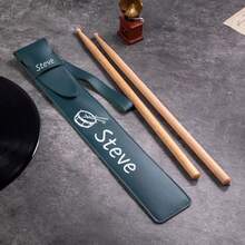 Leather Drumstick Bag With Personalization, Custom Drum Stick Bag, Drummer Gifts,Drumstick Holder Pouch, Gift For Drummer Personalized,Personalized Gifts,Christmas,Christmas Gift,Drumstick Holder,Drumsticks,Gift For Musician,Drumsticks Case,Drumsticks Bag,Music Gift,Drums,Gift For Him - Multicolor - View 4