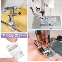 1/6/11pcs Modern Iron Alloy Household Sewing Machine Presser Foot Set, Zigzag, Straight Stitch, Roller, Sewing Machine Presser Foot Attachments, Suitable For Singer, Brother, Janome And Other Low Shank Adapters