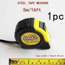 [Best Seller] 1pc Retractable Tape Measure 1M/3ft, 3M/10ft, 5M/16ft Dual Metric/Imperial Scale - Protective Leather Case, Durable & Easy To Read, Steel Blade, Lead-Free, Comfortable Grip, Suitable For Home, Workshop And DIY