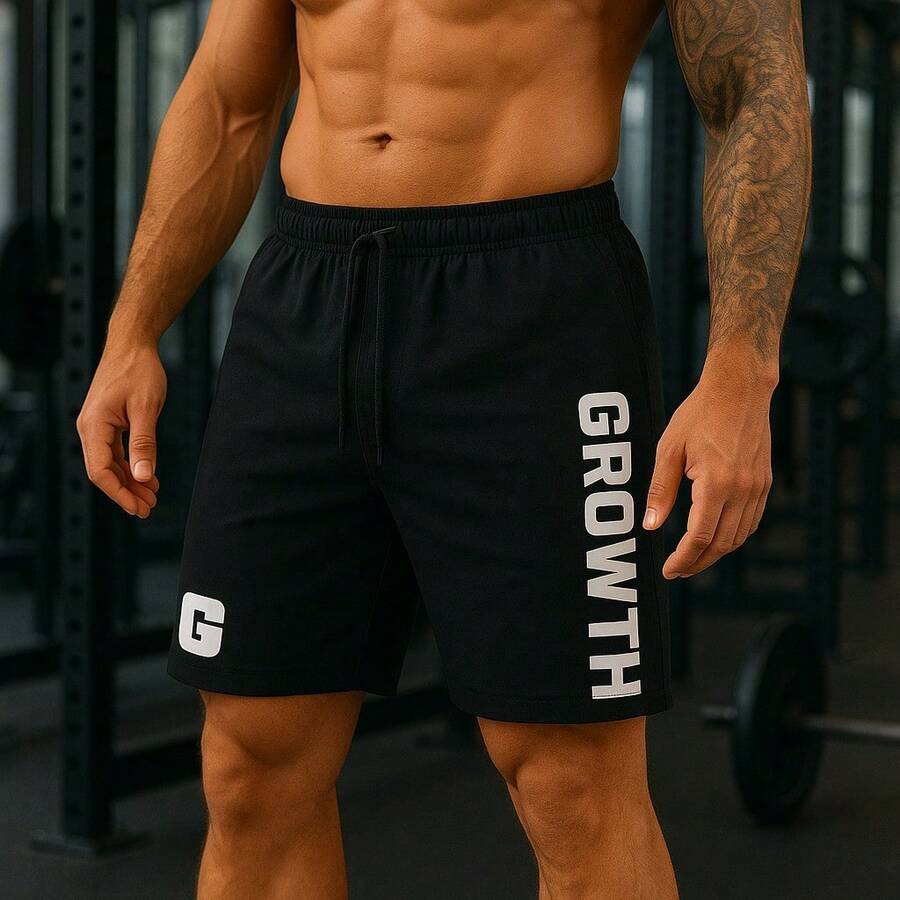 Bermuda Short Men's Mauricinho Model GROWTH 01 - Anti-Odor And Sporty Design Ideal For Gym, Skateboarding, Running - màu đen - Xem 1