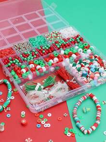 2000 piezas Juego de cuentas de arcilla Kits de pulseras con cuentas con letras Juego de fabricación de joyas Cuentas para pulseras de la Suministros para hacer joyas para fiestas de cumpleaños