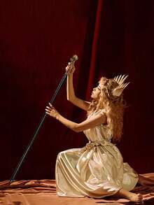 1PC King's Costume Cane, 81 CM Long, Antique Golden Item, Suitable For Jazz Dance, Role-Playing Accessories, Halloween Costumes Party Props (Adjustable Length, Suitable For All Ages)