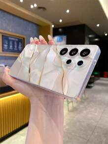 1pc Marble Texture Hollow Shell Shockproof TPU Phone Case, Suitable As Holiday Gift For Partner And Friends, Compatible With IPhone XS/XS Max/XR/11 12 13 14 15 16 Pro/Pro Max/14 15 16 Plus, Nothing, Pixel, INFINIX, Redmi Series