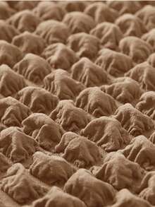 غطاء بوف مربع مرن قطعتان، غطاء مرن ناعم مع تنورة من البوليستر لمسند القدم المستطيل، واقي أثاث حديث لغرفة المعيشة والنوم