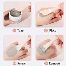 30pcs Silicone Mask Brush, Soft Head With Scraper, All-In-One Dual-Purpose Mud Mask Brush, DIY Mask Adjustment Beauty Tool Beauty Makeup