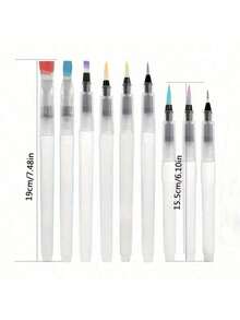 3/6pcs Watercolor Brush Set | No Ink, Self Fill, Suitable For Professional Art, Painting