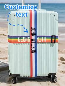 定制个性化行李箱绑带、定制带姓名行李箱绑带、行李箱识别器、将行李箱固定在一起的行李箱绑带、行李箱带、行李箱包裹带、多用途、大容量、多功能