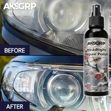 AKSGRP Kit de restauración de faros de coche - Salvador de renovación de faros, líquido potente de restauración de faros que elimina la capa de oxidación para restaurar la transparencia para una conducción nocturna talla grande segura