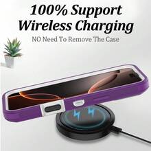 For IPhone 16 16 Pro Max 16e 16 Plus 16 Pro Phone Case With Belt Clip Holster Stand Heavy Duty,Shockproof/DropProof Protection Phone Case For Christmas, Birthday, NewYear Gifts, Winter,Gifts For Family,Friends,Birthday,Girlfriend,Boyfriend - 紫色 - 查看 6