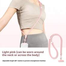 Adjustable Anti-Theft Phone Lanyard, Crossbody Strap, Halter, New Polyester Woven Rope, Anti-Lost Anti-Drop, Sturdy Round Ring Pendant Strap, Suitable For Outdoor Sports, Running, Carrying Baby