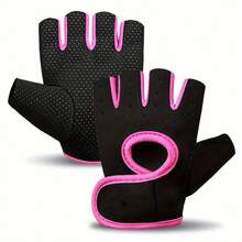 1pair Unisex Half Finger Weightlifting Fitness Gloves,Outdoor Sports Gloves For Cycling, Breathable & ShockAbsorbing,Black Gloves,Gym