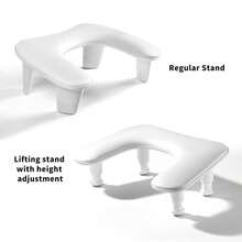 可调节美甲扶手,U型美甲扶手支架,超细纤维柔软PU皮革,可拆卸美甲手托枕,美甲垫技术 - 彩色 - 查看 4