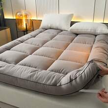 厚度1.18-1.95英寸，超柔软亲肤床垫，透气蓬松，适用于榻榻米、宿舍和露营——四季通用防滑设计，底部防滑