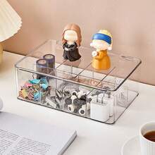 1pc 8-Compartment Tea Bag Storage Box With Lid, Removable Desk Organizer For Living Room, Transparent Acrylic Capsule Coffee Tea Bag Holder Box For Office - Multicolor - View 9