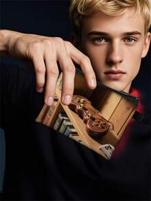 1 pieza Monedero compacto con cremallera, bolsa con cremallera de poliéster de moda y duradera, diseño impreso con estilo de gamepad, ideal para guardar monedas y pequeños artículos esenciales, regalo divertido con cierre , material duradero, fácil de mantener