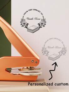 Troquel personalizado para libros, "De la biblioteca de...", troquel para biblioteca, troquel de libro personalizado, troquel de libro personalizado con su nombre, útiles escolares, regreso a clases - Multicolor - Ver 6