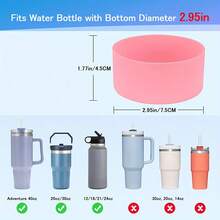 6 Stücke Silikon Becher Charm Set, geeignet für 30-40oz Becher mit Griffen, beinhaltet Strohdeckel, Strohkappe, Becherschutz, Herz Anhänger und Griff Charm Kette