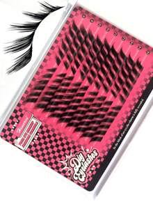 108 nuovi pezzi fai-da-te di ciglia individuali da 8-16 mm, ciglia di volpe in confezione in acrilico, con coda sottile e obliqua per allungamento sexy, adatte per chi ama la bellezza e la moda