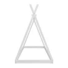 Twin Size House Floor Bed Frame,Wooden Montessori Low-Floor Bed  House Shape Tent Bed Frame Roof For Boys Girls Teens For Kids,Twin Size Kids Bed, White