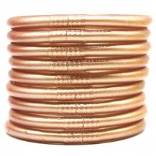 Set de 9 piezas de pulseras de silicona con encantos, pulseras de bangle a prueba de agua para mujeres - Multicolor - Ver 14