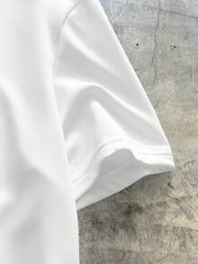 男士立领纯色纯色都市短袖 T 恤，时尚，男友礼物，夏季