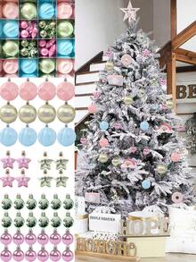 Bộ 44 món đồ trang trí cây thông Noel nhiều màu sắc, đồ trang trí đám cưới, mặt dây chuyền tráng miệng, đồ trang trí lễ hội cho bữa tiệc tại nhà, quà tặng trang trí cho cây, đồ trang trí Giáng sinh, bộ bóng Giáng sinh nhiều màu sắc, đồ trang trí bằng nhựa chống vỡ cho cây, tiệc ngày lễ, trang trí kỷ niệm ngày cưới - Nhiều màu - Xem 2