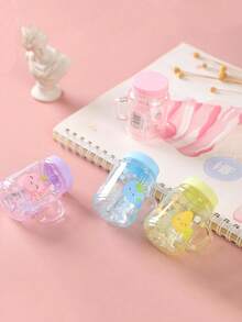 1pc/3pcs/5pcs Creative Pearl Milk Tea Cup Shaped Pencil Sharpener, Single Hole, Easy To Sharpen, Metal Blade, ABS Plastic Material, Anti-Scratch, Transparent Shavings Collector, Exquisite Design