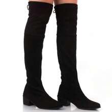 Over-The-Kenn Suede Boot For Empowered Women - Da lộn đen - Xem 2