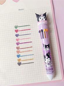 Sanrio 10Pcs Random Style Press Ten Color Ballpoint Pen Cartoon Kawaii Kuromi Multi-Color Gel Pen Melody Stationery Write Cute Pens Back To School School SuppliesGraduation Gifts, Home Decor, Gifts For Girlfriend, Small Gifts, Party Favors, Birthday Gifts For Friends, Graduation Gifts For Classmates, Back To School Supplies, Christmas Gifts.
