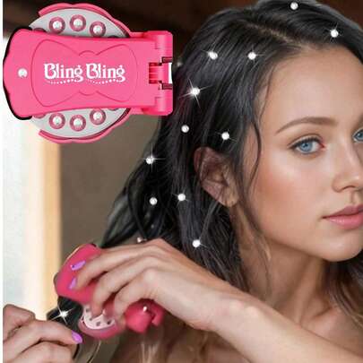 Bộ trang điểm tóc đính đá lấp lánh, Bộ sưu tập đá quý trang trí tóc quyến rũ dành cho bé gái, kèm dụng cụ tạo kiểu quyến rũ và 75 viên đá quý - Tải, Nhấp, Lấp lánh! Tóc, Thời trang, Mọi thứ