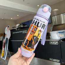 1 pièce Bouteille d'eau Shan Hai Jing de 700 ml, style unique, convient pour la rentrée scolaire, les déplacements, les activités extérieures, les pique-niques, le camping, les voyages, les sports, la remise en forme, l'utilisation au bureau, les cadeaux pour les fêtes, anniversaires, remises de diplômes, Nouvel An, Halloween, Noël - Multicolore - Voir 15
