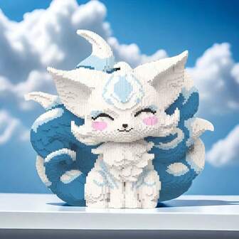 大型狐狸积木套装 - 39,800 块，创意互锁 DIY 组装玩具，适合成人和青少年、派对游戏、办公室和家居装饰，耐用塑料建筑套件