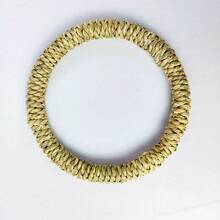 1 pieza Asa de cesta hecha a mano de cuerda de hierba, asa de cesta de almacenamiento, juguete para masticar de mascota