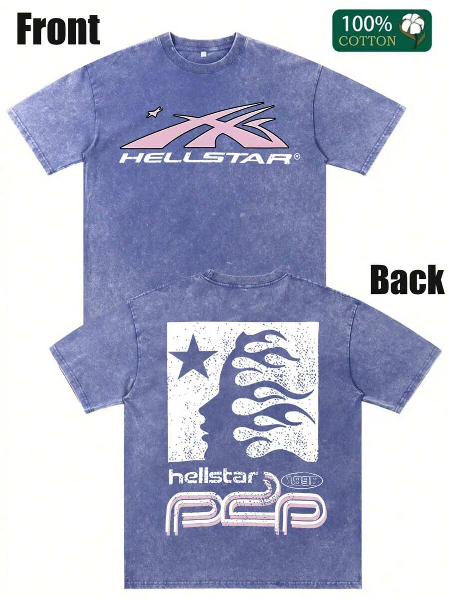 Casual Short Sleeve Tees For Men  Star Shirt For Summer - Xanh đậm - Xem 1