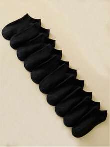 40 de perechi de șosete negre respirabile până la gleznă pentru adolescenți/tineri, șosete scurte confortabile pentru sport/școală, pentru toate anotimpurile - Multicolor - Vizualizare 2