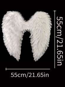 成人及女孩万圣节天使羽毛翅膀服装派对圣诞道具（手工制作）。部分顾客可能会遇到胶水渗漏或羽毛脱落的情况，这是正常现象。如果您介意，请勿购买。 - 天使羽毛翅膀 - 查看 10