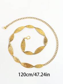 1 peça/2 peças Corrente de Cintura Feminina Personalizada Assimétrica com Placa de Metal, Disponível em 3 Tamanhos: 90cm/110cm/120cm, Decoração de Rua Vintage Adequada para Vestidos de Verão, Outono, Volta às Aulas, Inverno, Halloween, Natal, Decoração de Ano Novo, Presente - Borboleta - Visão 12