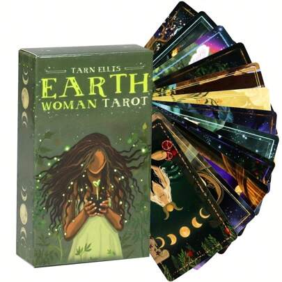 78pcs/Set Earth Women Tarot, Portable Divination Game, Fortune Telling Card Game, With Charming Artwork, An Ideal Gift For Beginners, Perfect For Family Gatherings, Birthday Parties And Christmas