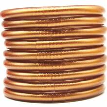 Set de 9 piezas de pulseras de silicona con encantos, pulseras de bangle a prueba de agua para mujeres - Multicolor - Ver 4