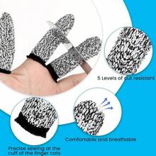 14 Pieces Finger Covers, Ymapinc Finger Sleeve Cots Protector For Finger Tips, Reusable Thumb Finger Protectors Cut Resistant Guards For Kitchen Sculpture Work