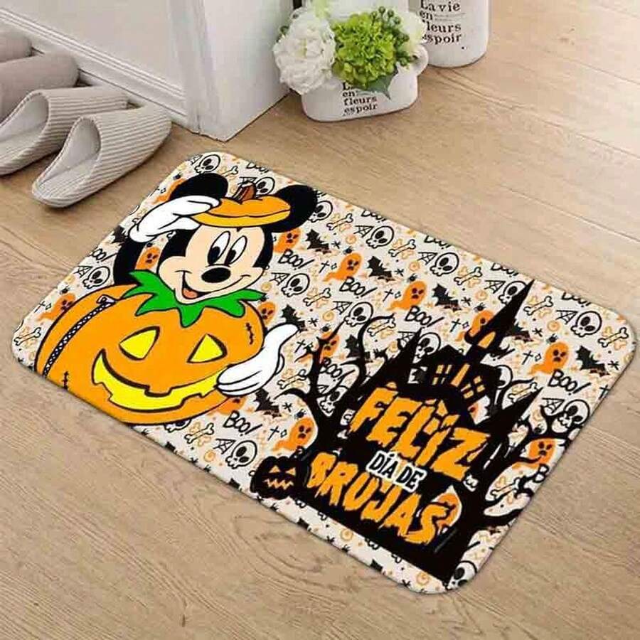 1pc Piece Printed Entrance Doormat,1pc  Pumpkin Halloween Welcome Doormat Non-Slip Durable Floor Mat For Indoor Outdoor Entrance, Kitchen, Living Room, Patio Decor, Funny Gift Foldable - Mixed Colors - View 1