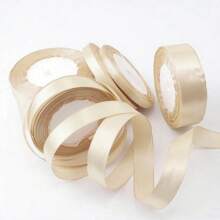 1 لفة شريط ساتان بوليستر للصناديق الهدايا وصناديق الحلوى وصناديق الكيك والزهور الزخرفية (صبغة آلية، انحراف لوني بسيط)