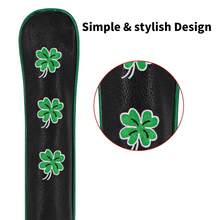 1pc Four Leaf Lucky Clover Design Golf Alignment Stick Cover Sticks Swing Training Cover - Black - View 5