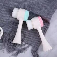 1 件 3D 双硅胶面部刷，手动按摩面部刷，软毛面部去角质刷，适用于浴室 - 彩色 - 查看 6